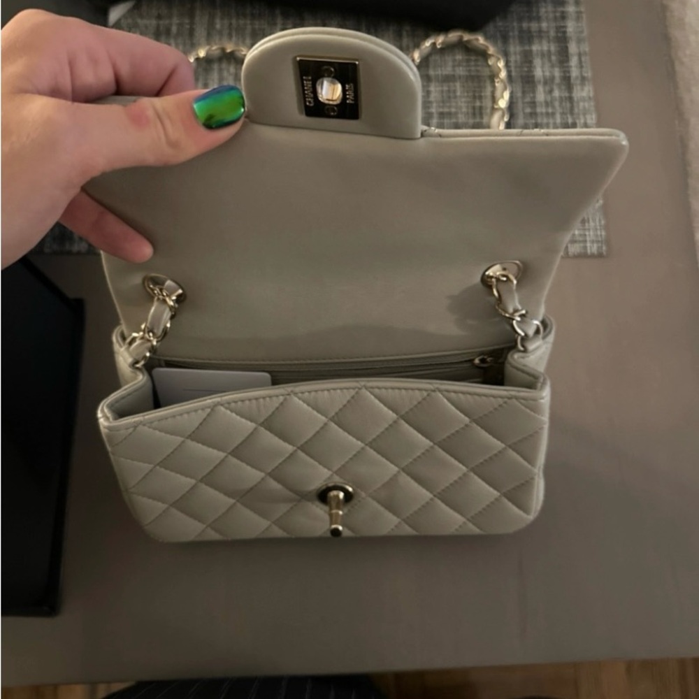 Chanel mini classic flap. Worn once. - Picture 2 of 8